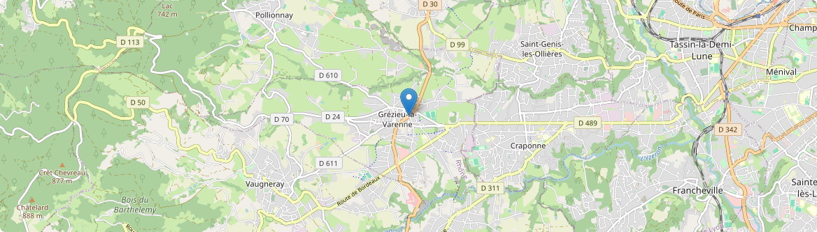 Grézieu-la-Varenne - Carte
