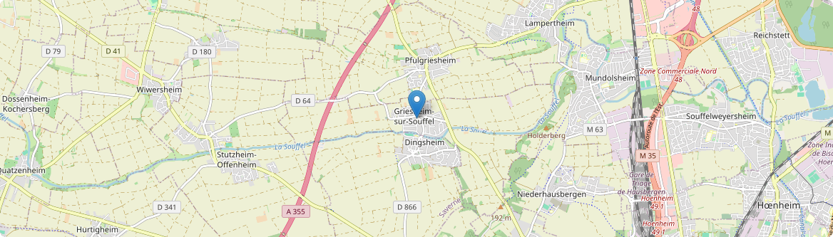 Griesheim-sur-Souffel - Carte