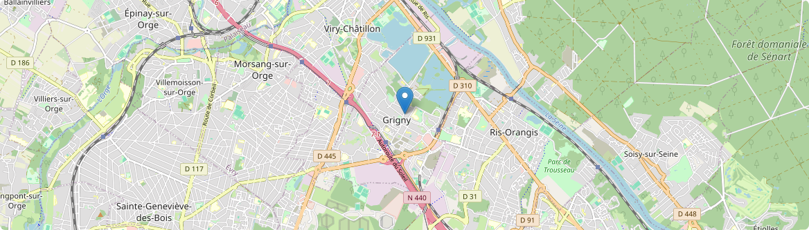 Grigny - Carte
