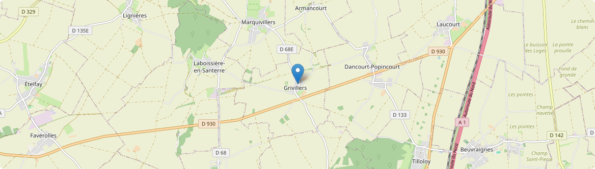 Grivillers - Carte