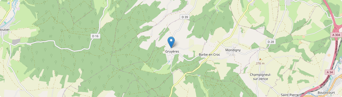 Gruyères - Carte