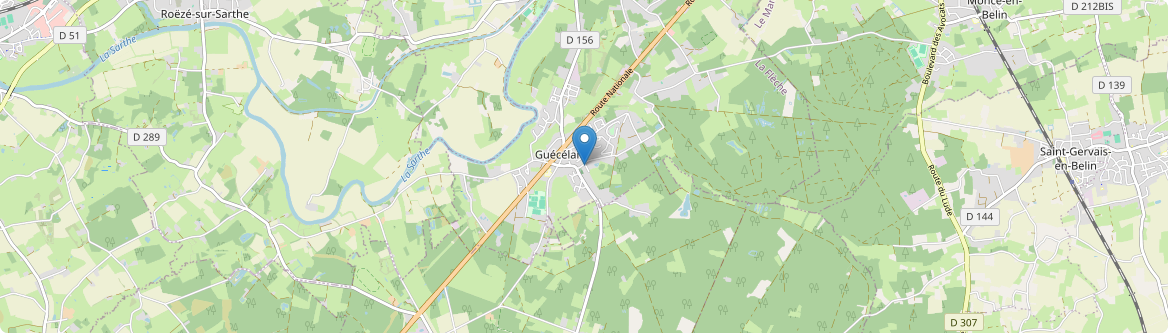 Guécélard - Carte