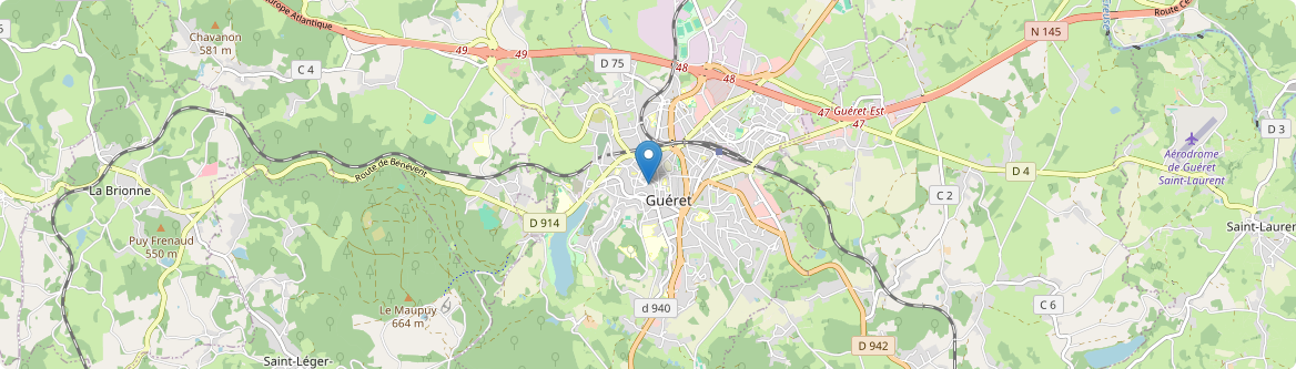 Guéret - Carte