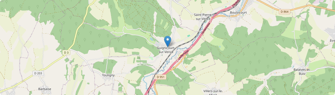 Guignicourt-sur-Vence - Carte