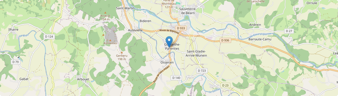 Guinarthe-Parenties - Carte