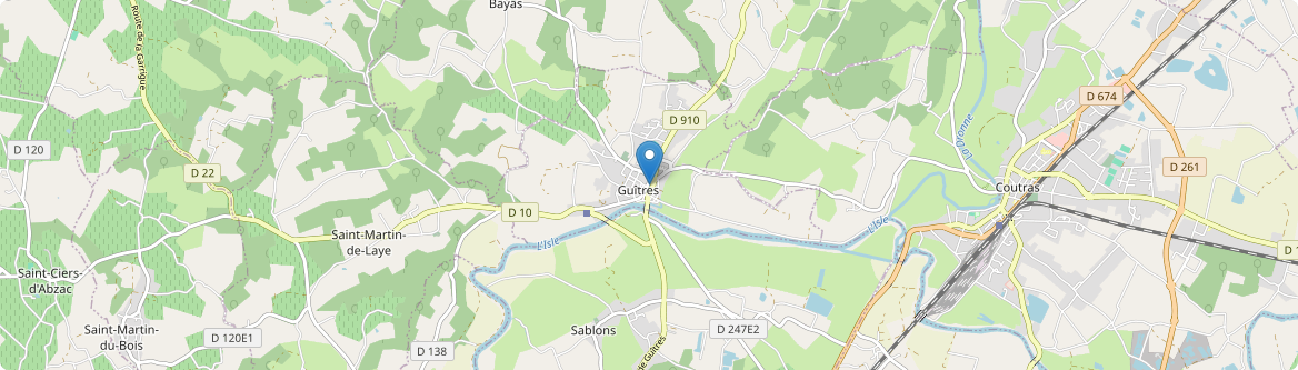 Guîtres - Carte