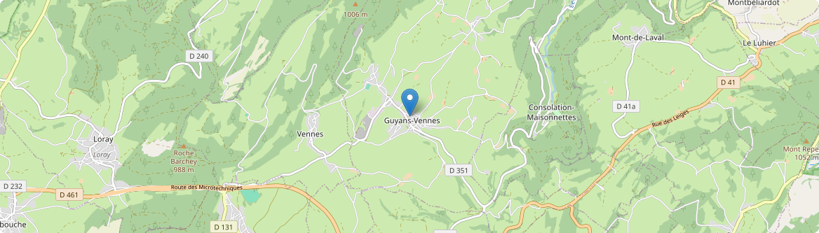 Guyans-Vennes - Carte