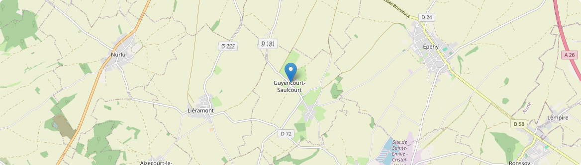Guyencourt-Saulcourt - Carte