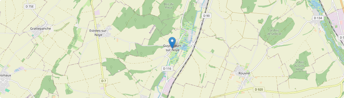 Guyencourt-sur-Noye - Carte
