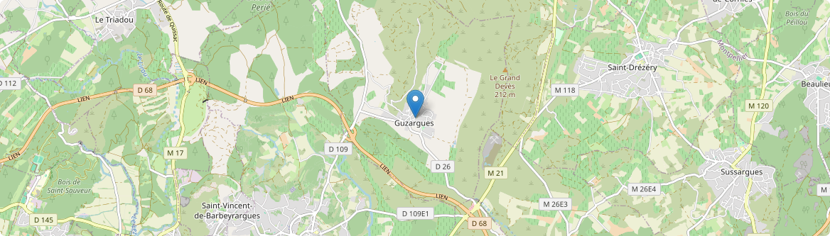 Guzargues - Carte