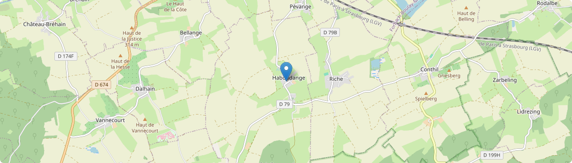 Haboudange - Carte