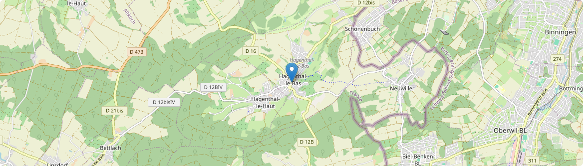 Hagenthal-le-Bas - Carte