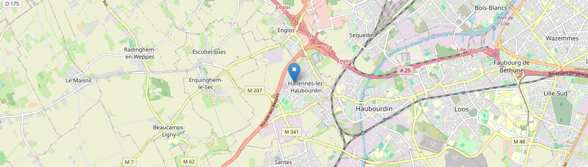 Hallennes-lez-Haubourdin - Carte