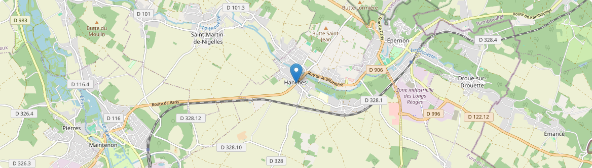 Hanches - Carte