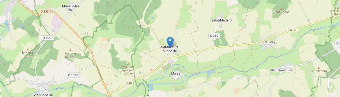 Haraucourt-sur-Seille - Carte