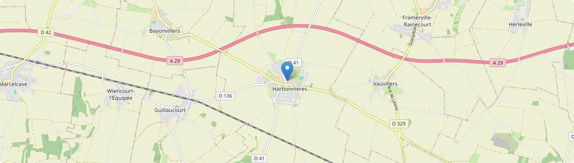 Harbonnières - Carte