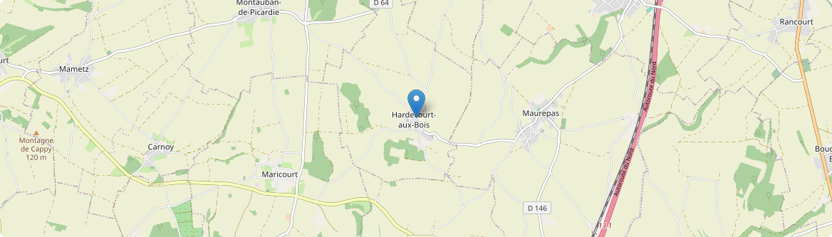 Hardecourt-aux-Bois - Carte
