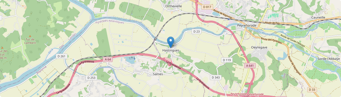 Hastingues - Carte