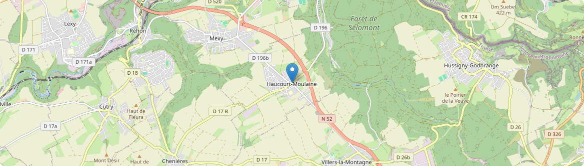 Haucourt-Moulaine - Carte