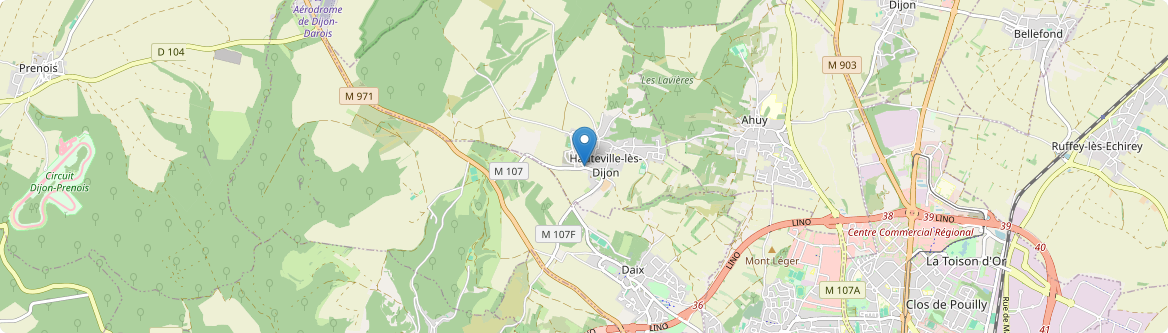 Hauteville-lès-Dijon - Carte