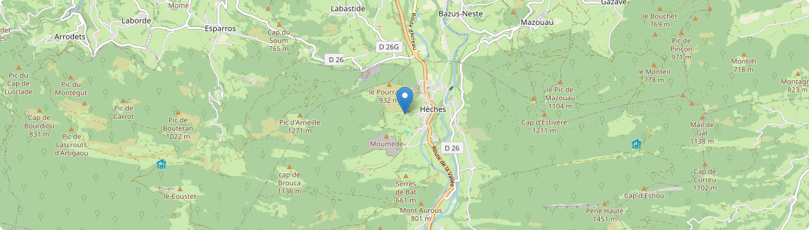 Hèches - Carte