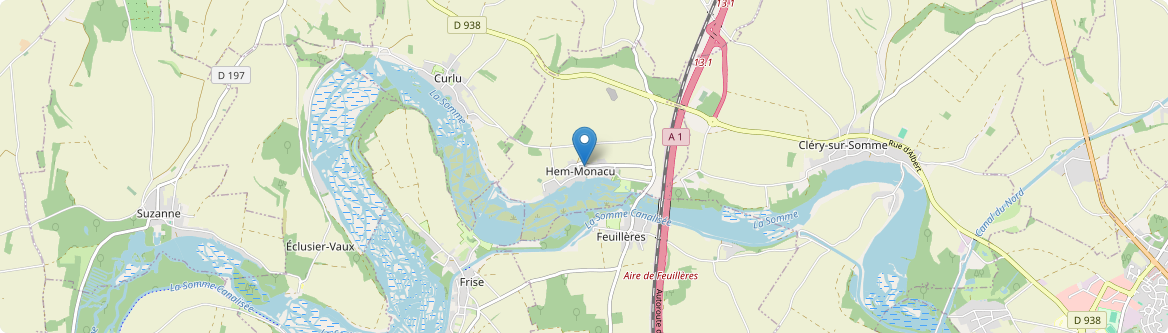 Hem-Monacu - Carte