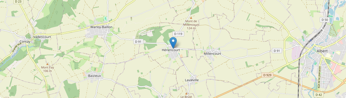 Hénencourt - Carte