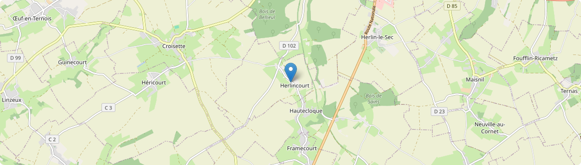 Herlincourt - Carte