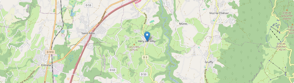 Héry-sur-Alby - Carte