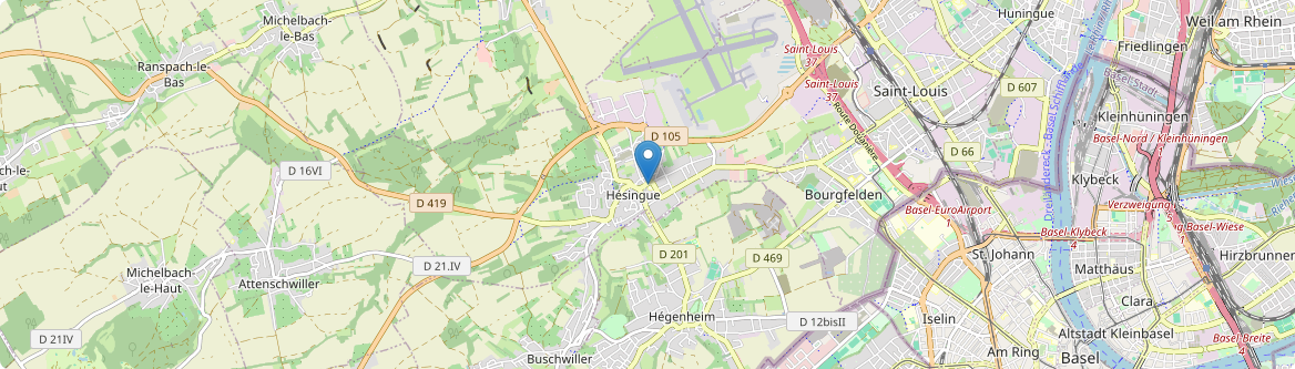Hésingue - Carte