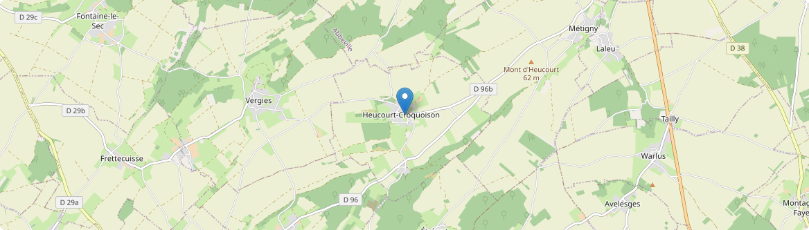 Heucourt-Croquoison - Carte