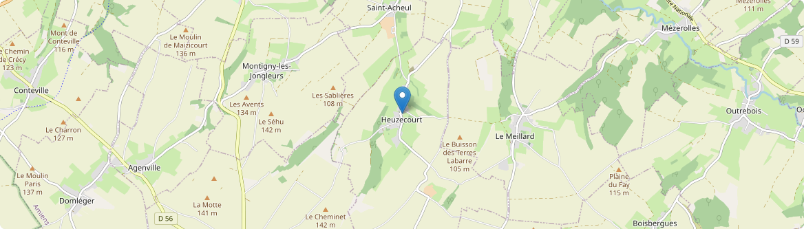 Heuzecourt - Carte
