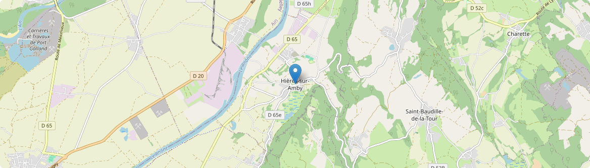 Hières-sur-Amby - Carte