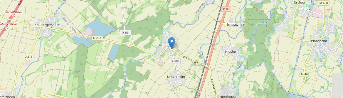 Hindisheim - Carte