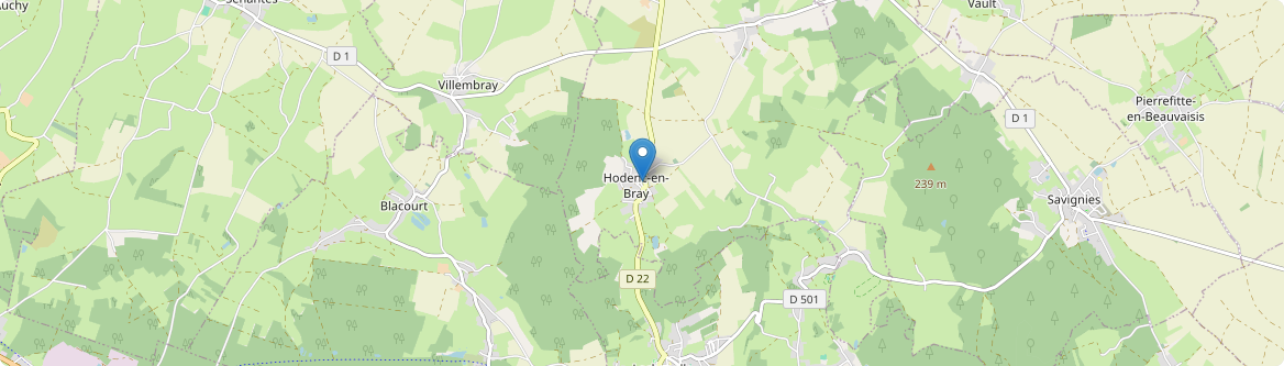Hodenc-en-Bray - Carte