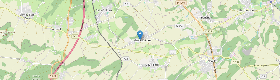 Hodenc-l'Évêque - Carte