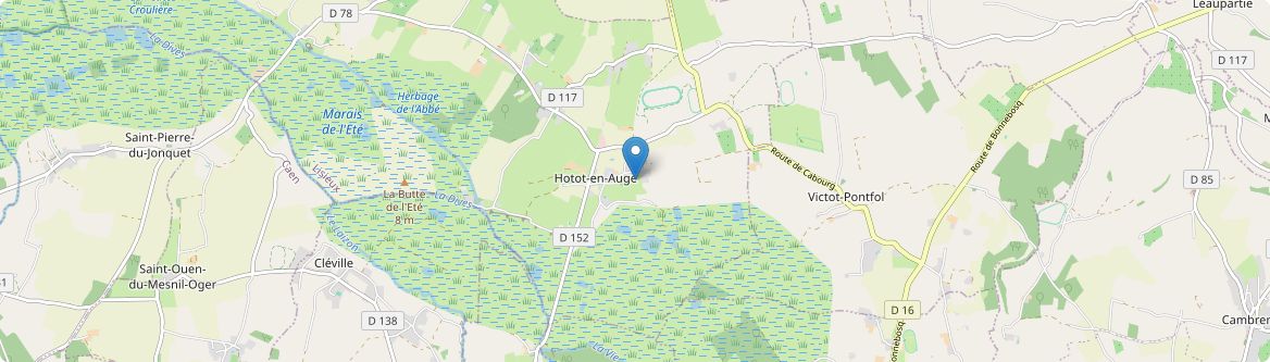 Hotot-en-Auge - Carte