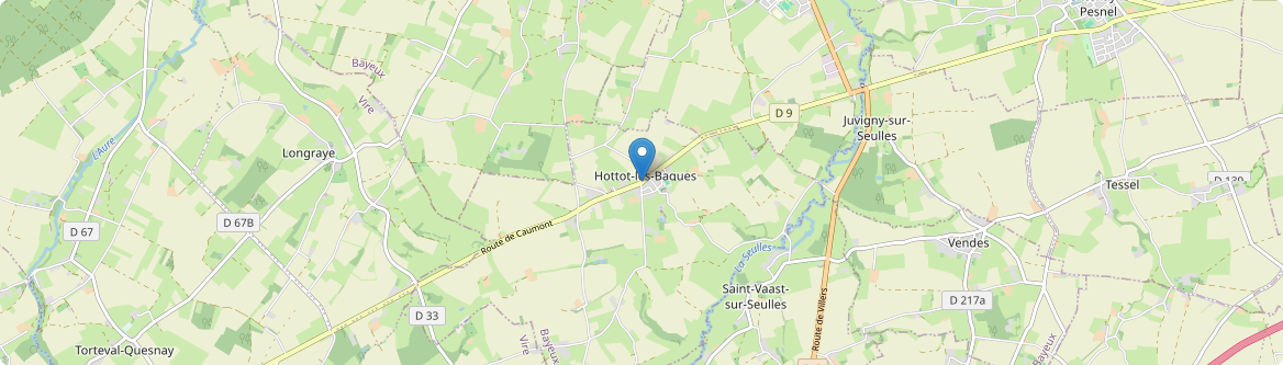 Hottot-les-Bagues - Carte