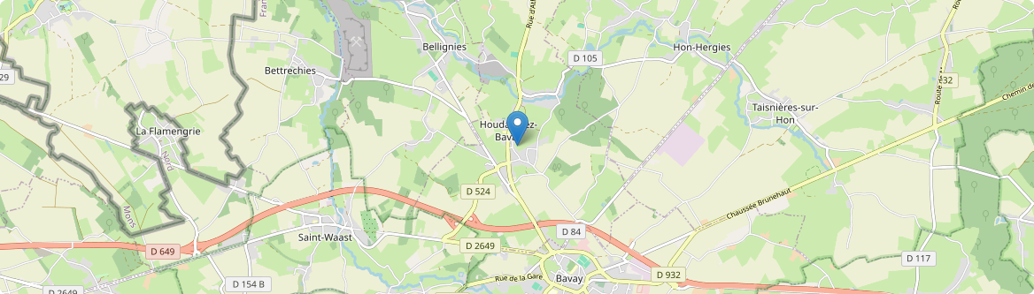 Houdain-lez-Bavay - Carte