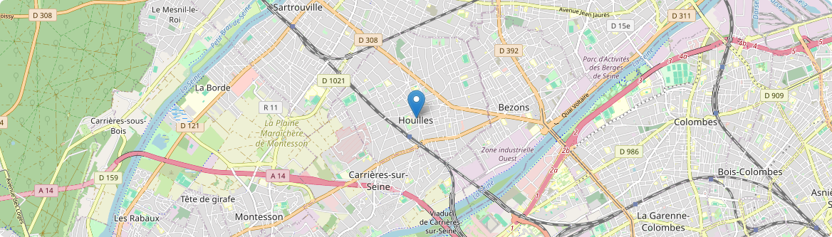 Houilles - Carte