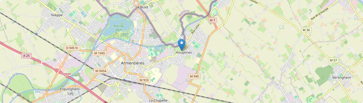 Houplines - Carte