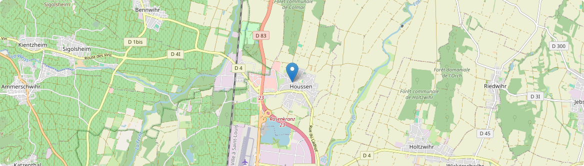 Houssen - Carte