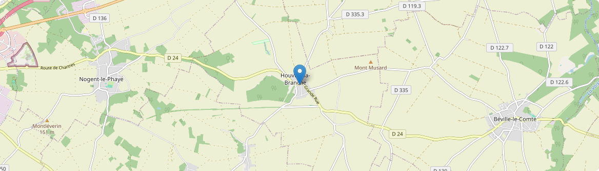 Houville-la-Branche - Carte