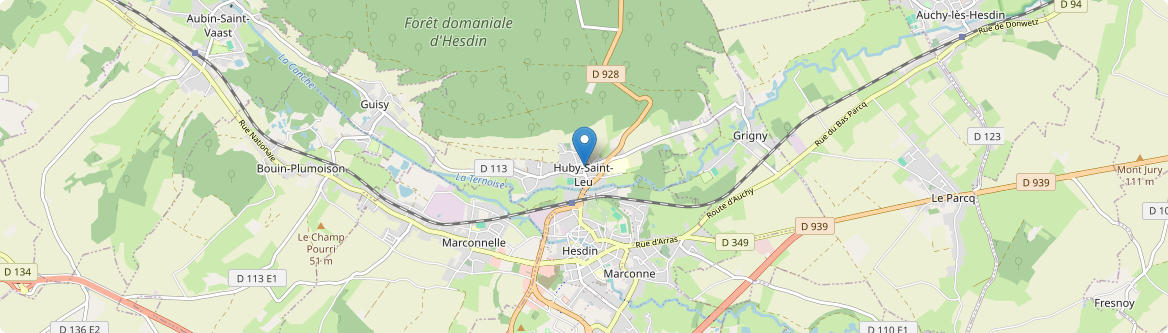 Huby-Saint-Leu - Carte