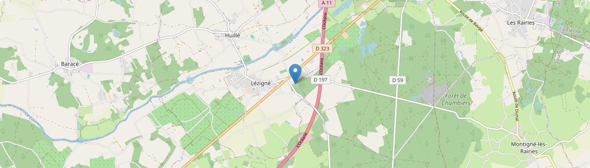 Huillé-Lézigné - Carte