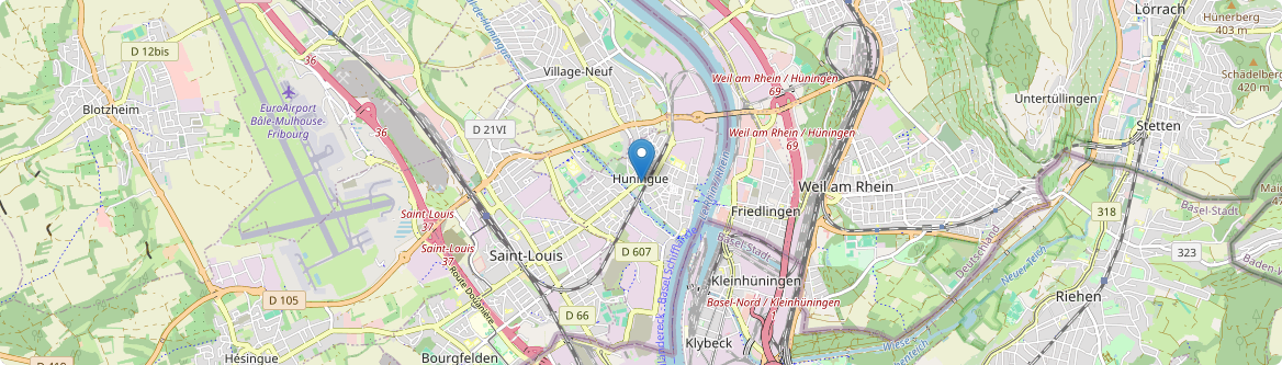 Huningue - Carte