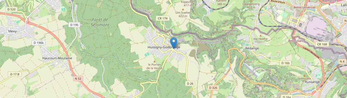 Hussigny-Godbrange - Carte