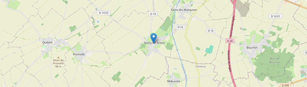 Inchy-en-Artois - Carte