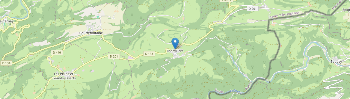 Indevillers - Carte
