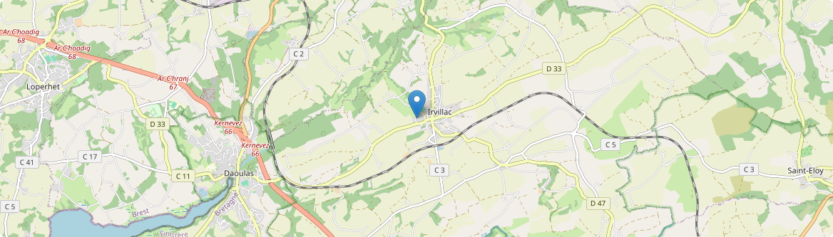 Irvillac - Carte